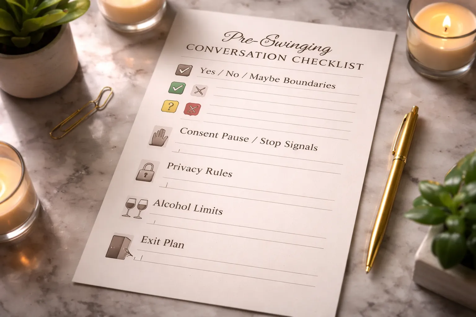 Before You Go: The Pre-Swinging Conversation Checklist (Rules, Boundaries, Signals)