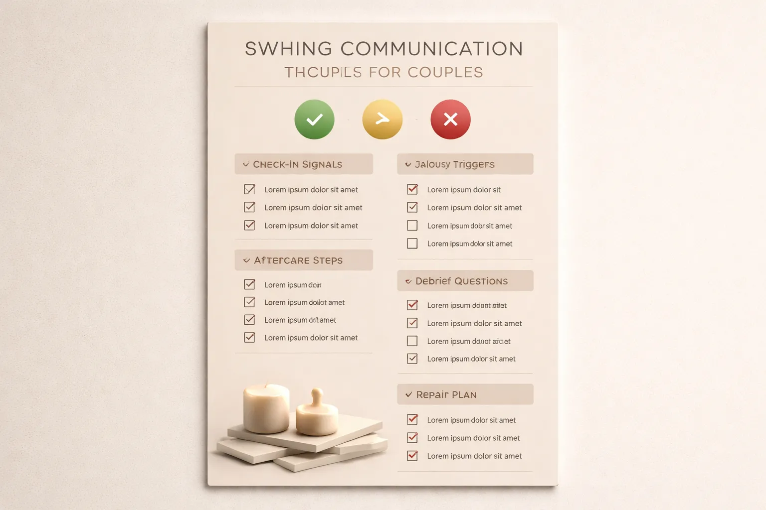 Communication, Jealousy, Aftercare, and Repair Questions