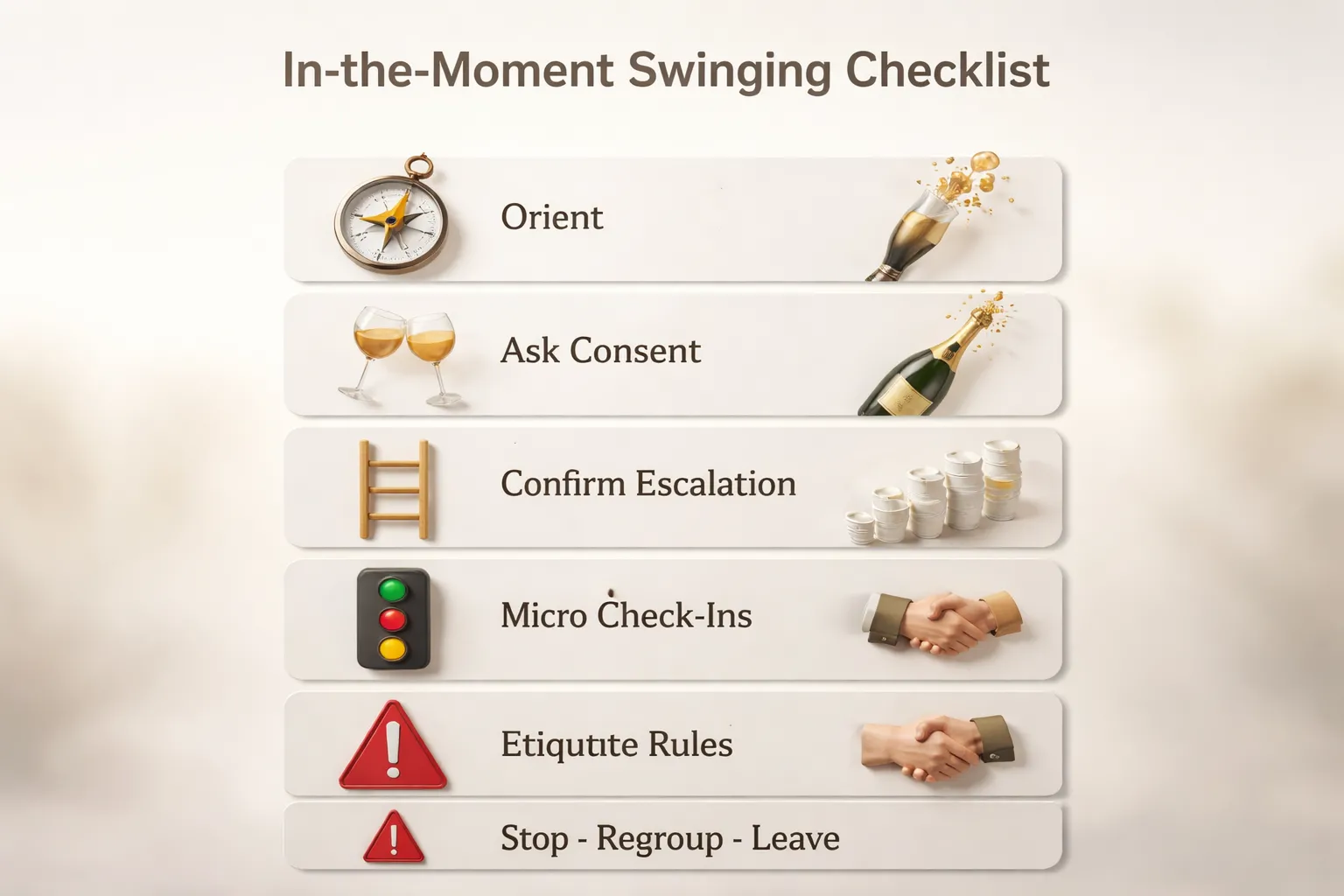 During: In-the-Moment Checklist (Consent, Communication, and Pace)