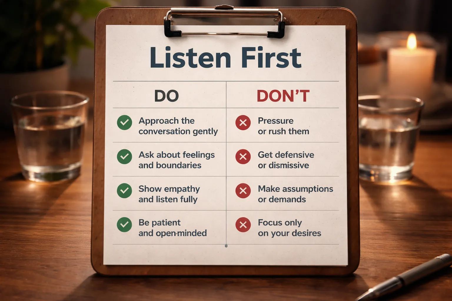 Listen First: Handling Your Partner’s Reactions with Care