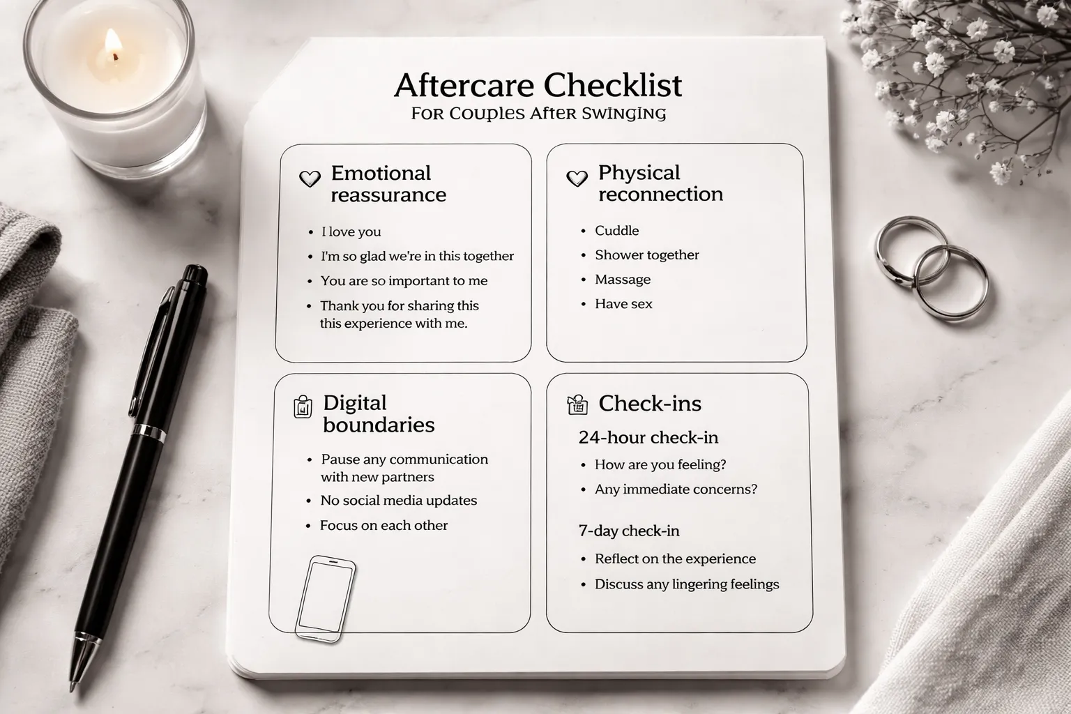 Reconnection and aftercare: closing the loop so you feel secure again